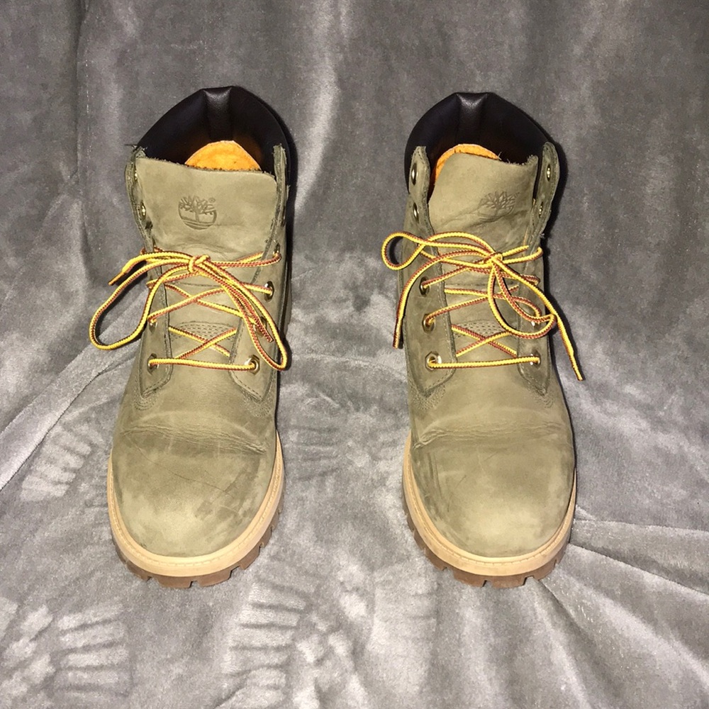 Olive green Timberlands